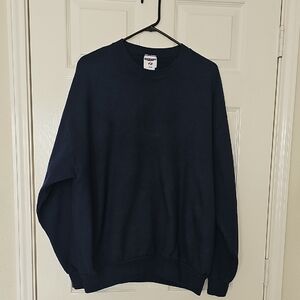 Jerzees XL Vintage Men's Long Sleeved Crewneck Sweater Dark Blue EUC